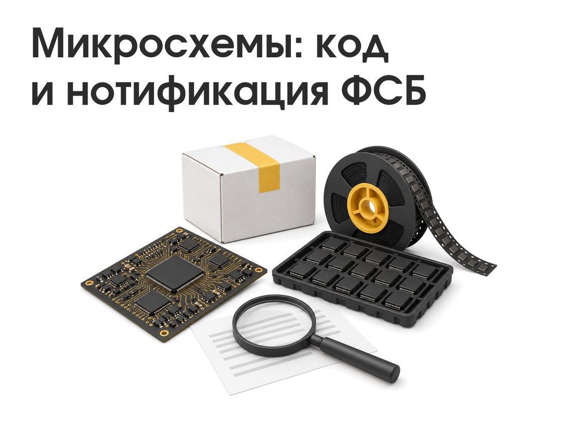 Импорт микросхем: код ТН ВЭД и нотификация ФСБ. Кейс производителя электроники