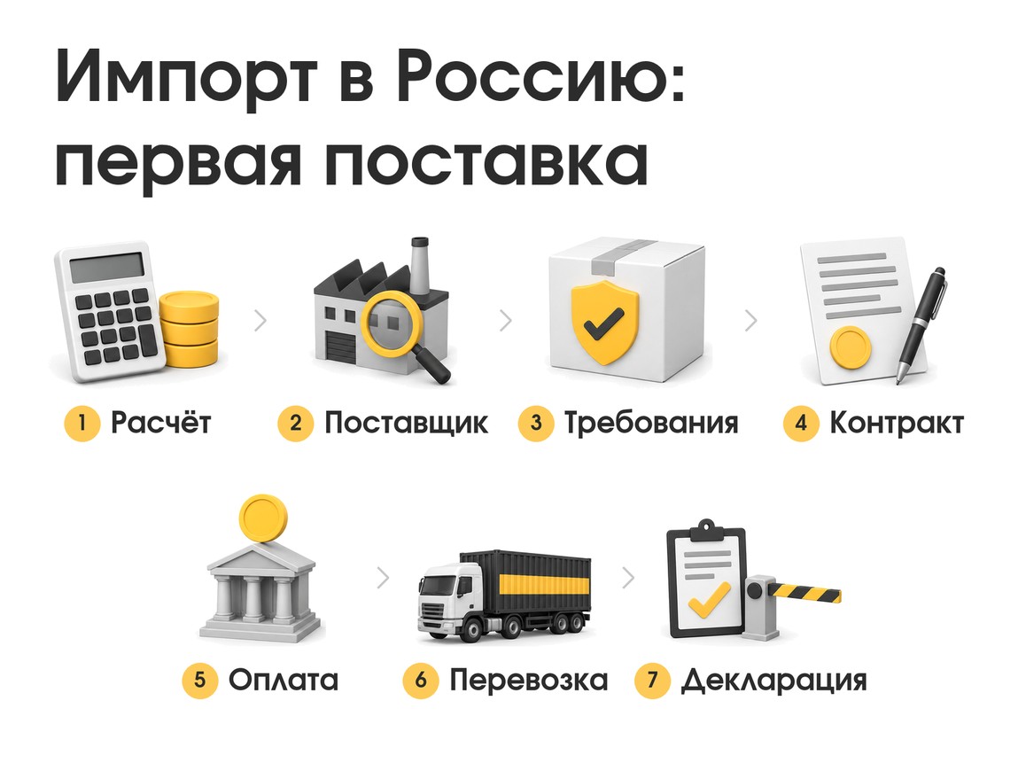 Импорт товаров в Россию: пошаговая инструкция для первой поставки